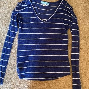 Blue and white stripped sweater